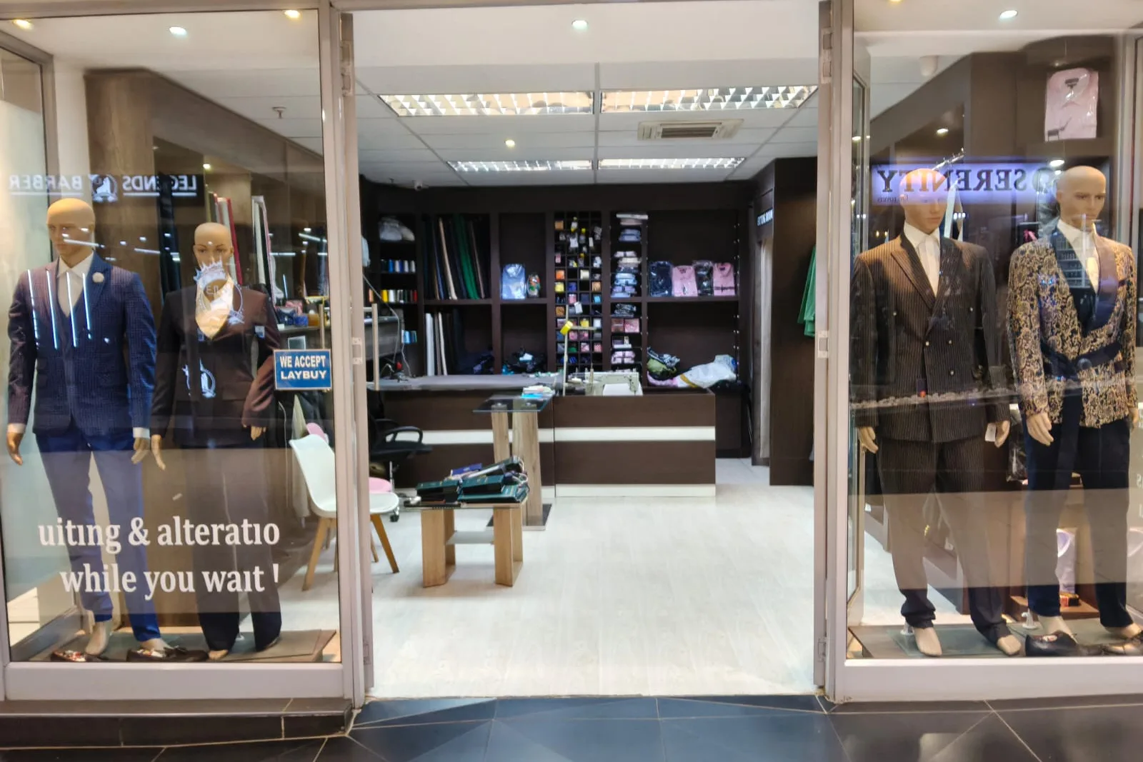 The Flux Bespoke Tailor shopfront at Mall@Carnival, Dalpark, Brakpan, Ekurhuleni