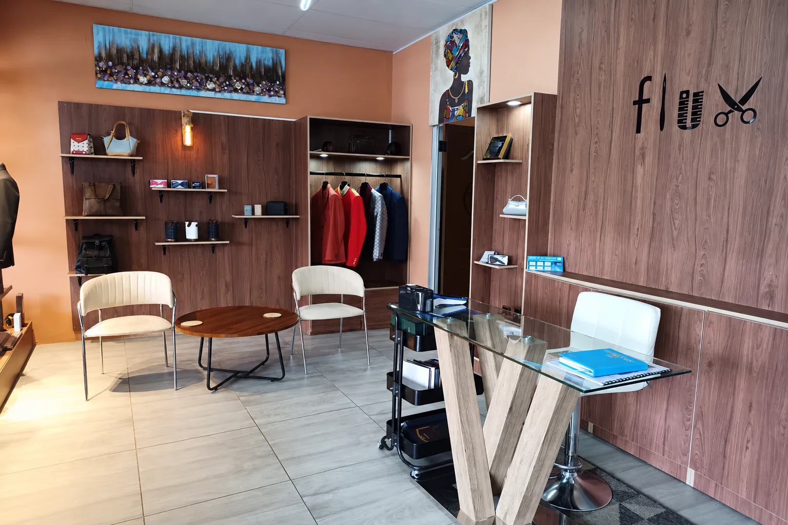 Inside the Flux Bespoke Tailor studio at Queens Corner